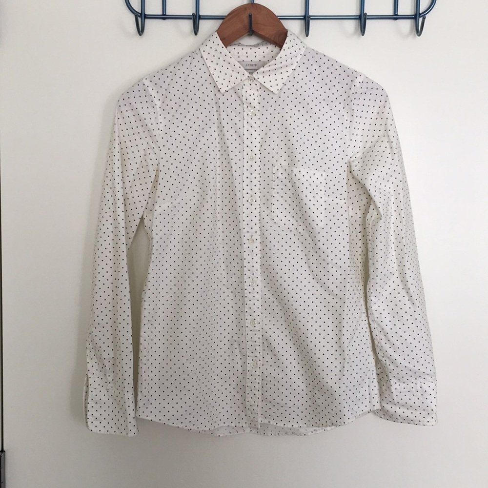 JCREW POLKA DOT BUTTON UP